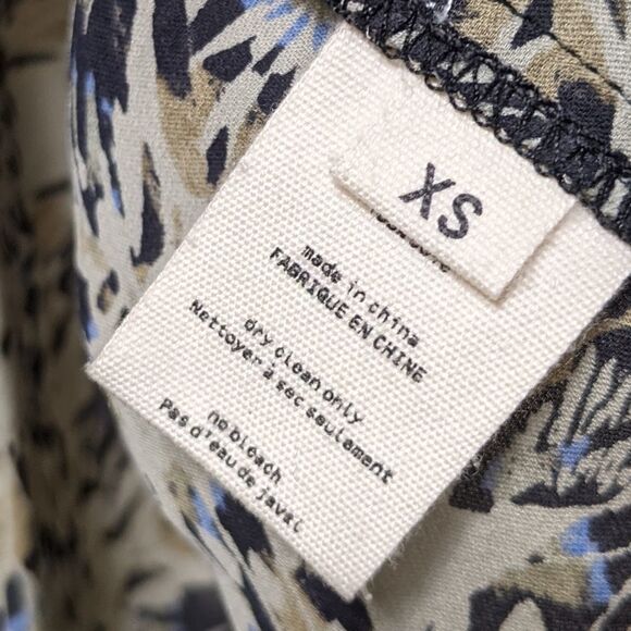 L'AGENCE Larice Flutter Sleeve Floral Silk Top XS - Picture 8 of 10